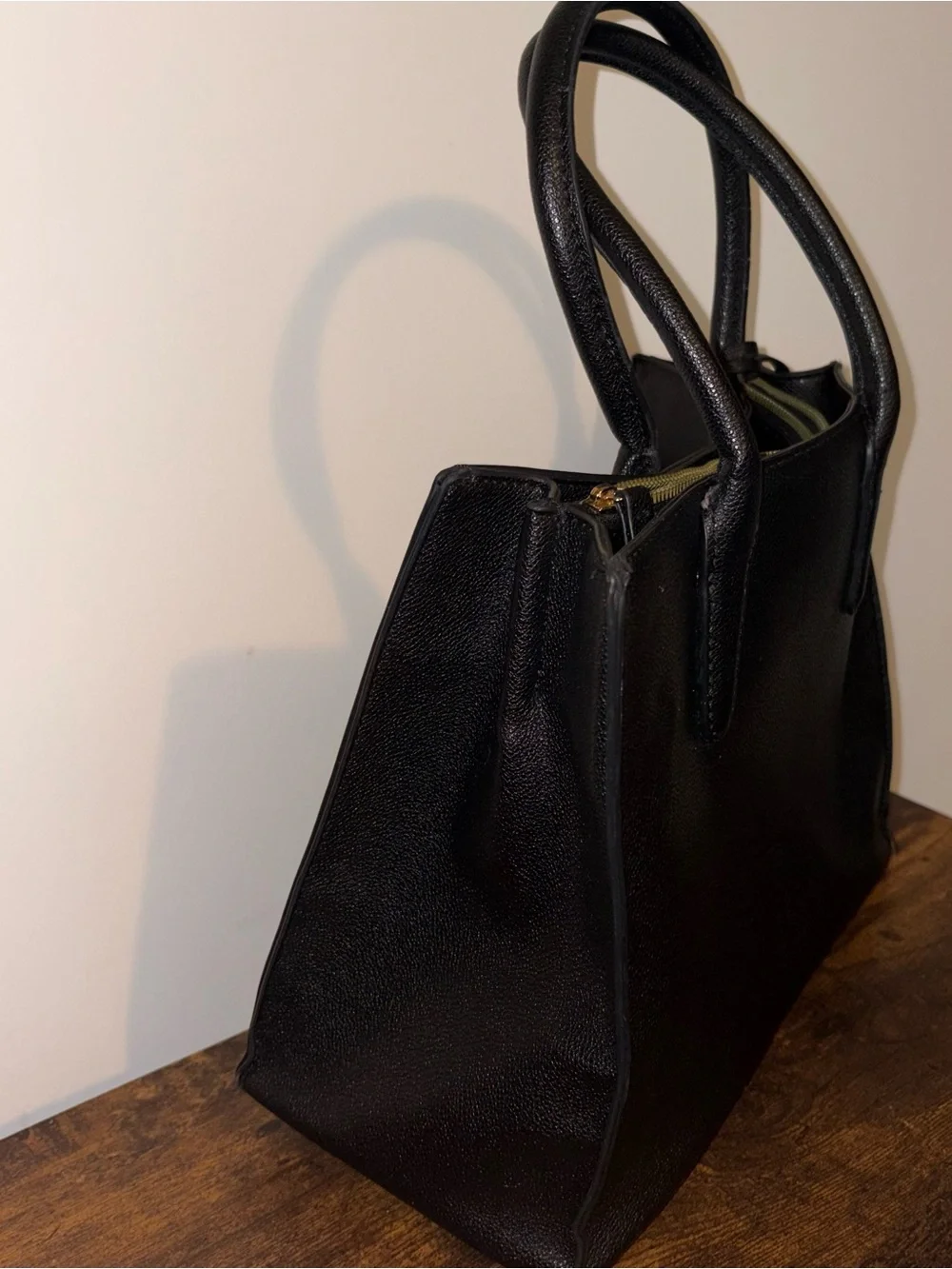Nine West black faux
